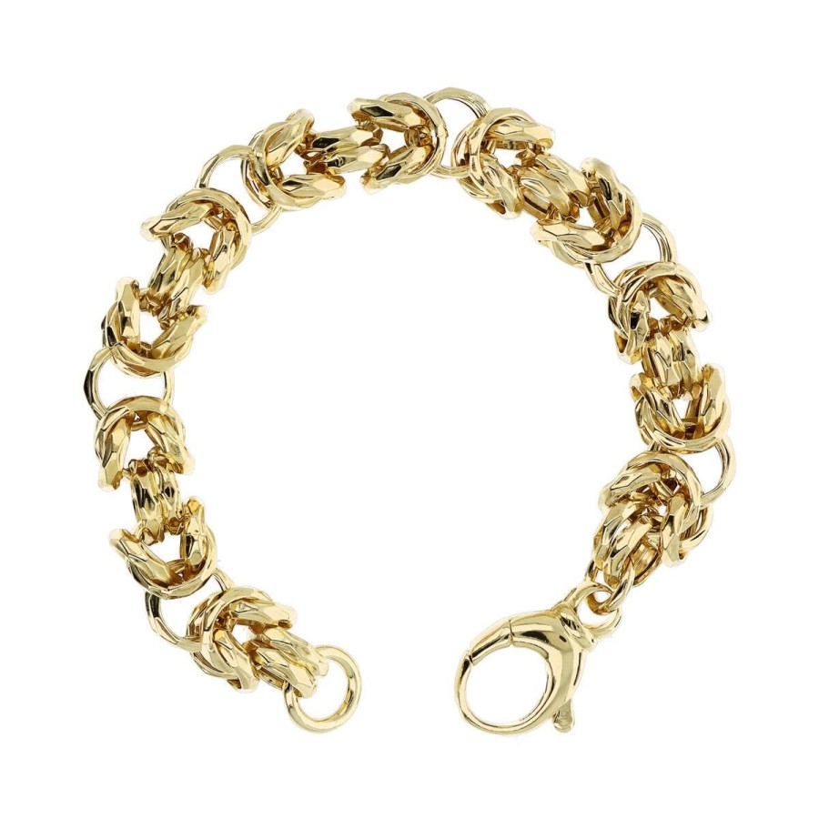 Bracciali Etrusca Gioielli | Bracciale Catena Bizantina Martellata